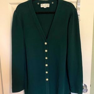 St. John Evening Cardigan w/ Jeweled Buttons